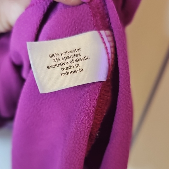 Lane Bryant Magenta Ruffled Blouse - Picture 6 of 7